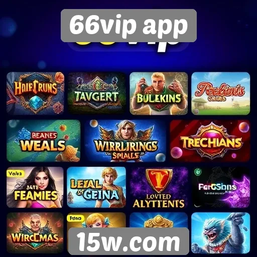 Exploração dos jogos disponíveis no 66vip app